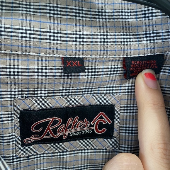 Rafter C Mens Shirt Dress Shirt Button Up - Picture 5 of 7